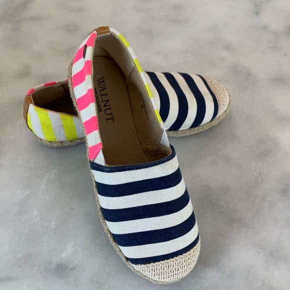 Walnut Melbourne Neon Striped Espadrilles. 6 - Picture 4 of 10